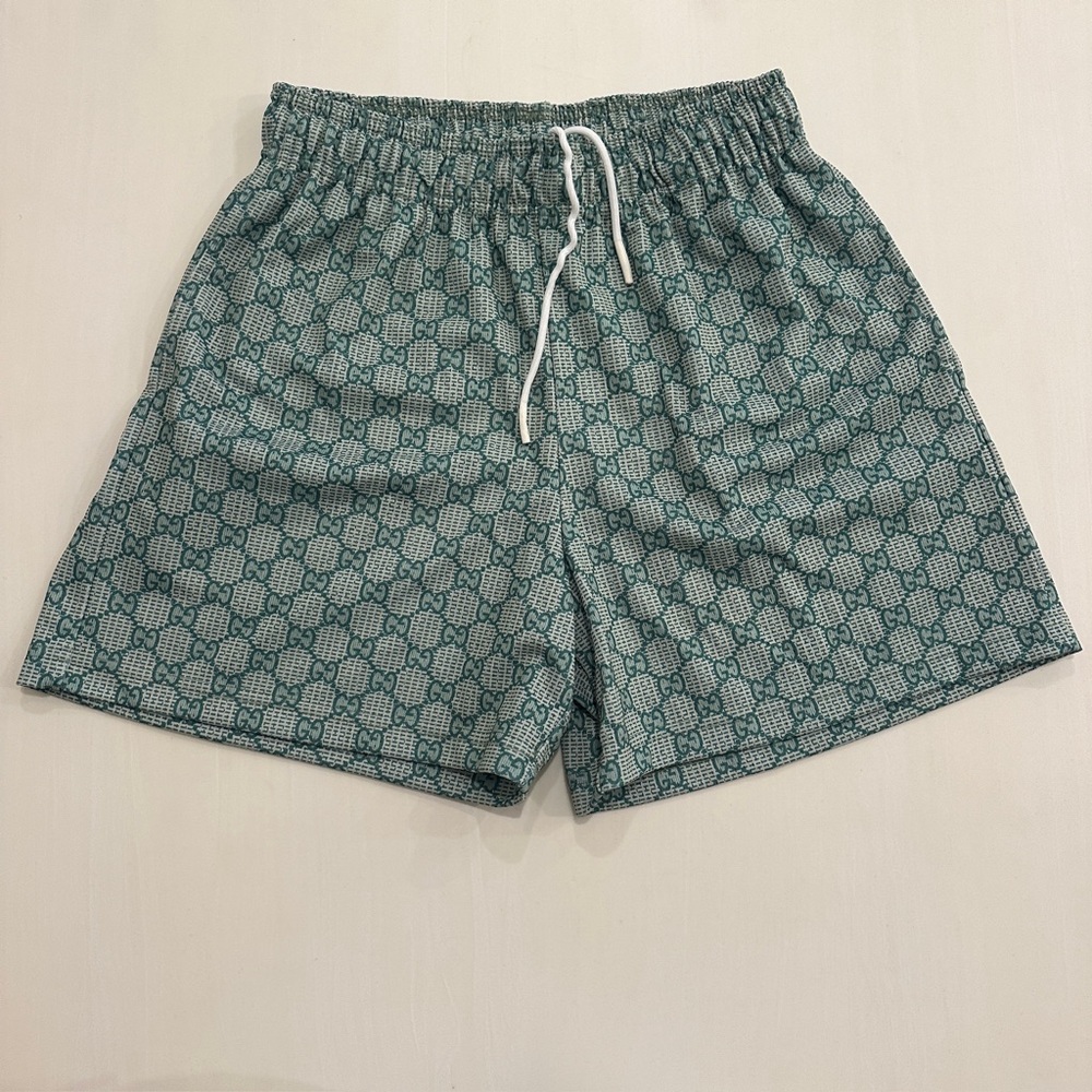 Bravest Studios Teal Patterned Drawstring Men’s Shorts